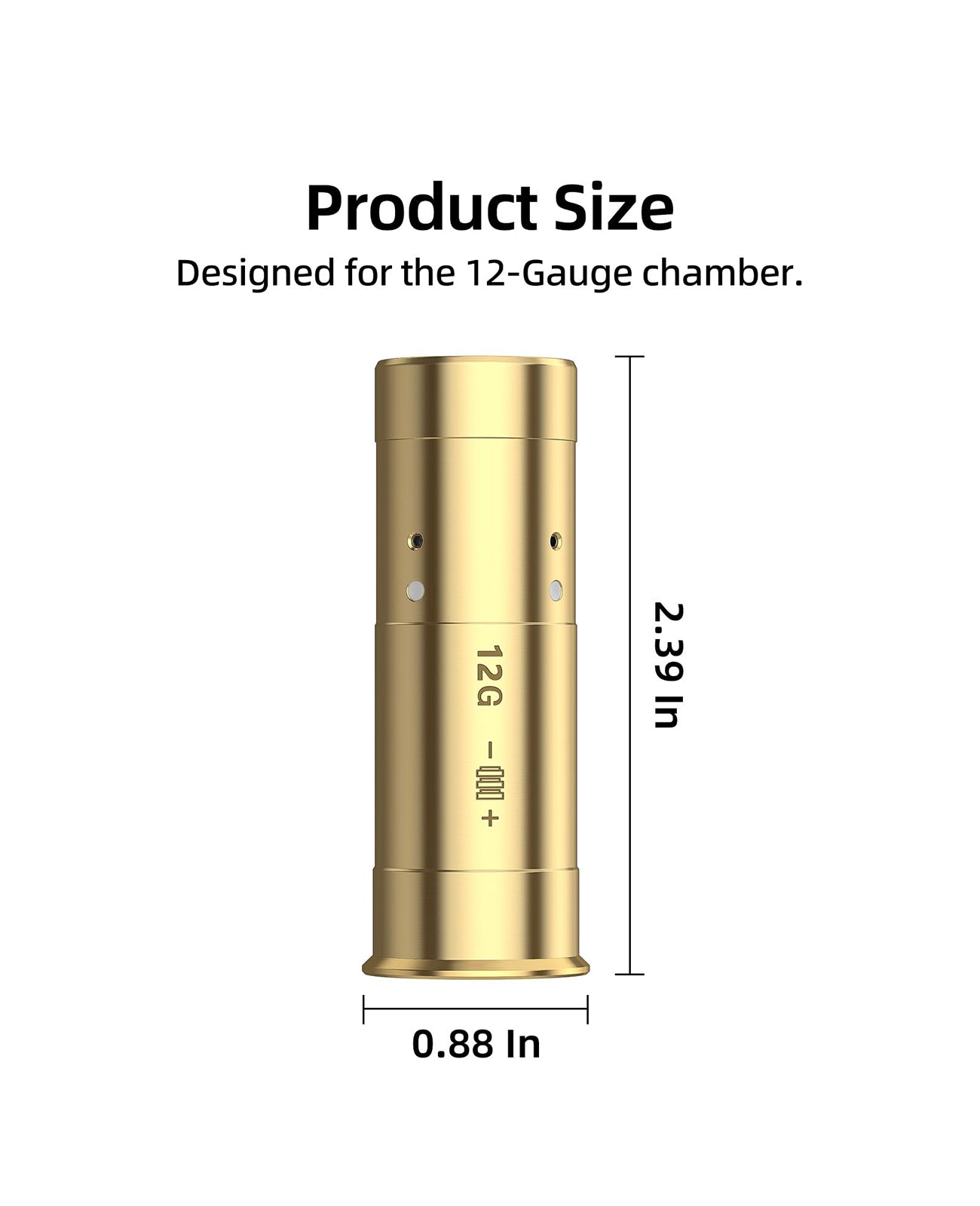 Product Size of Laser Bore Sight for 12GA Shotgun Shooting Best Bore Sight