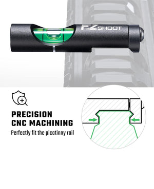 EZshoot Best Bubble Level for AR-15 with Precision CNC Machining - It can Perfectly Fit the Picatinny Rail