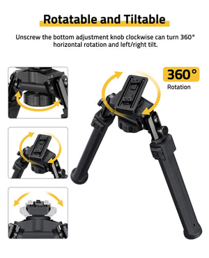 ezshoot sturdy bipod is rotable and tiltable best shooting bipod for ar15 rifle huntig