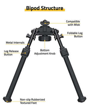 bipod structure of ezshoot best shooting bipod for rifle hunting sturdy rifle bipod