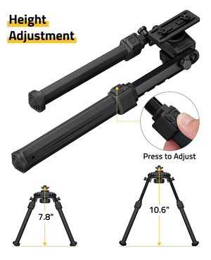ezshoot best shooting bipod with height adjustment stable rifle bipod for hunting