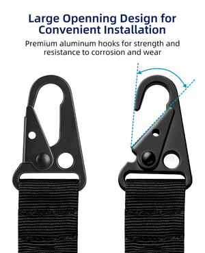 EZshoot Two Point Sling Traditional Rifle Sling with 2 Pack Sling Swivels
