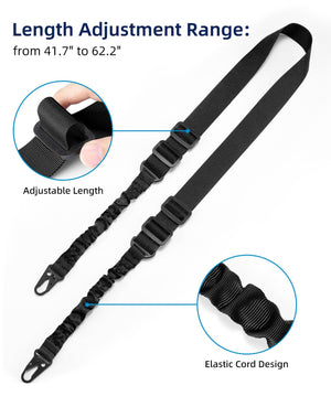 EZshoot Two Point Sling Traditional Rifle Sling with 2 Pack Sling Swivels