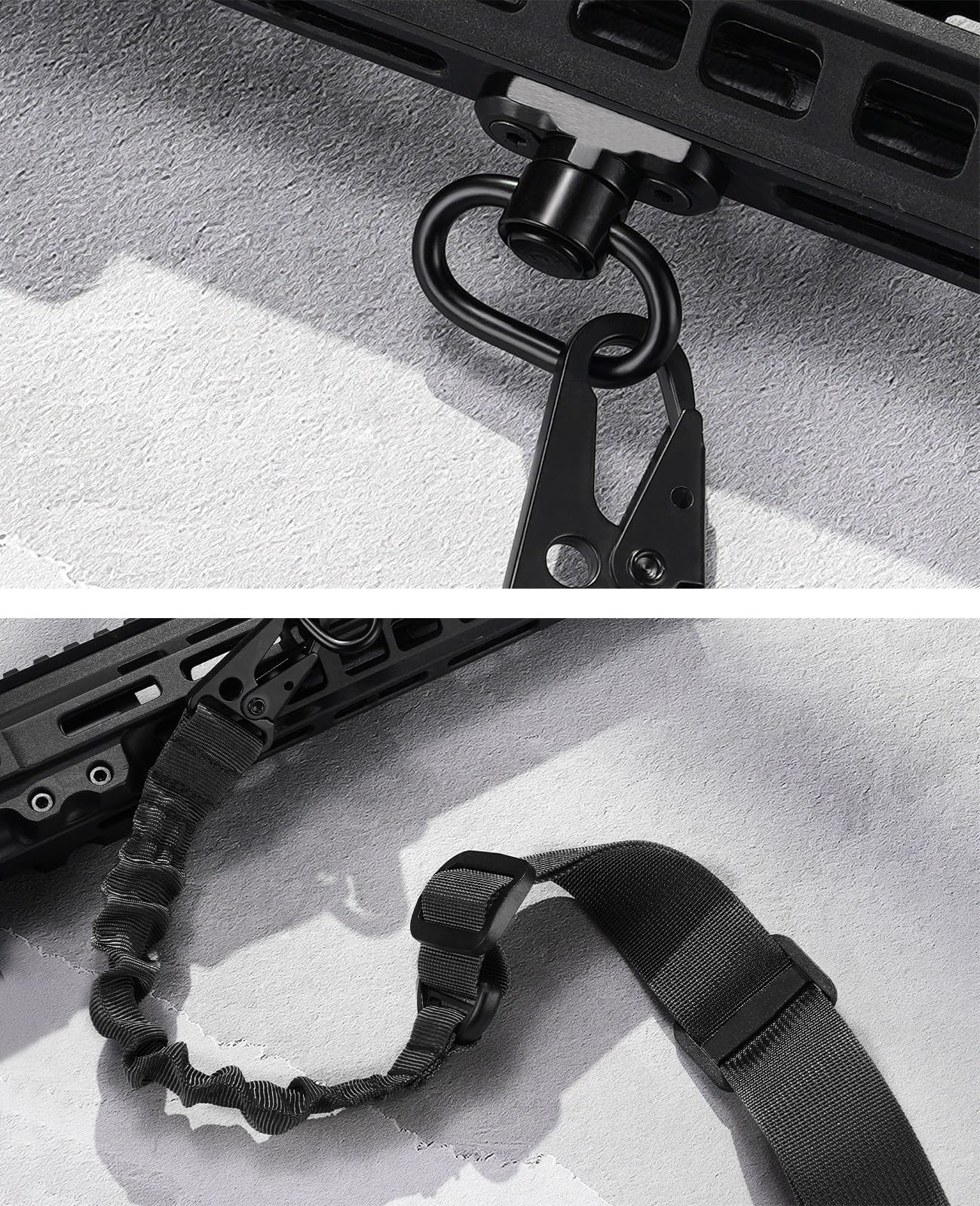 EZshoot Two Point Sling Traditional Rifle Sling with 2 Pack Sling Swivels