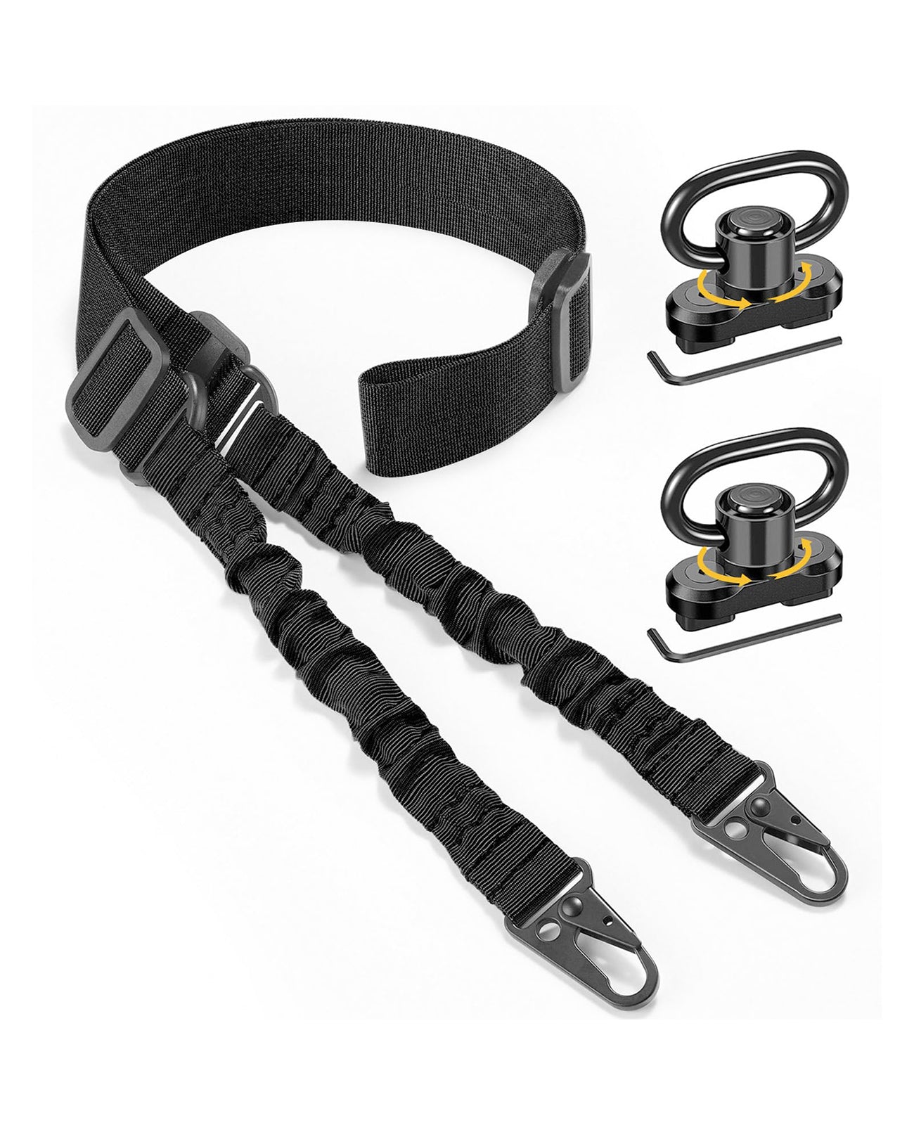 EZshoot Two Point Sling Traditional Rifle Sling with 2 Pack Sling Swivels