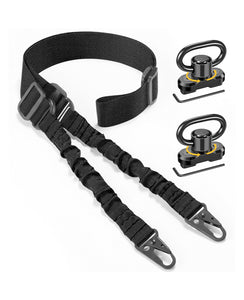 EZshoot Two Point Sling Traditional Rifle Sling with 2 Pack Sling Swivels