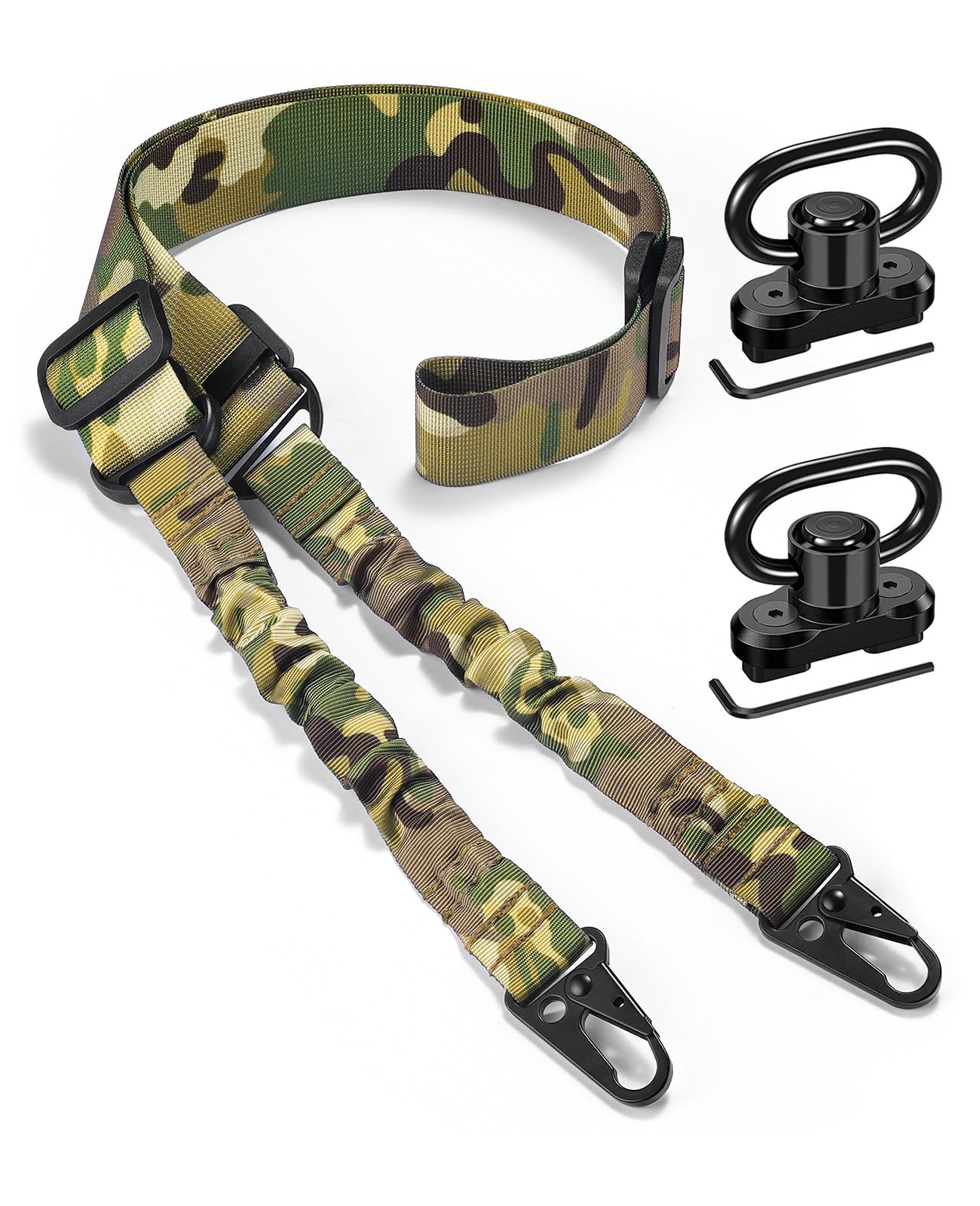 EZshoot Two Point Sling Traditional Rifle Sling with 2 Pack Sling Swivels