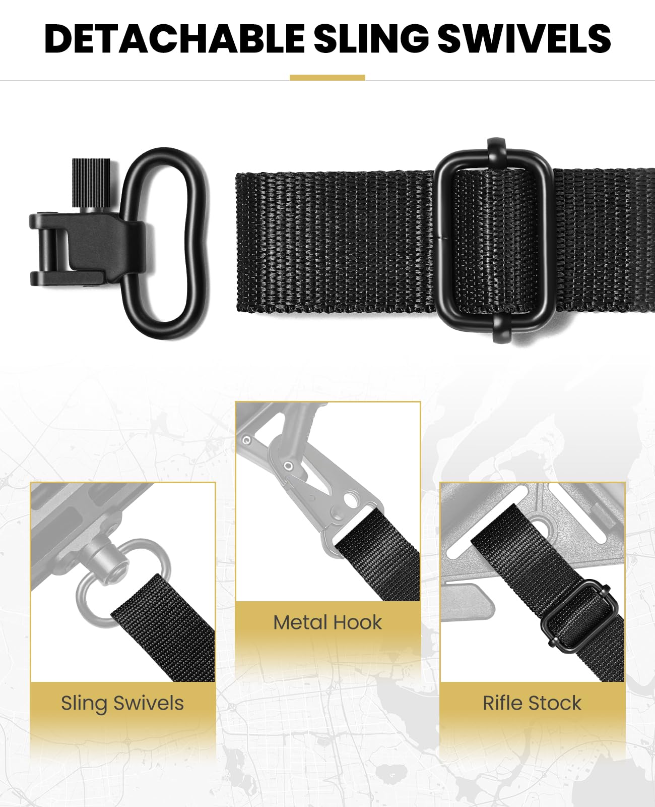 EZshoot Two-Point Sling With Swivels Strap With Shells Holder