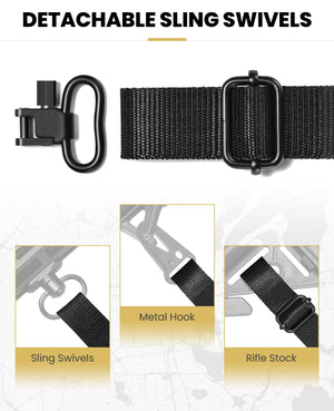 EZshoot Two-Point Sling With Swivels Strap With Shells Holder