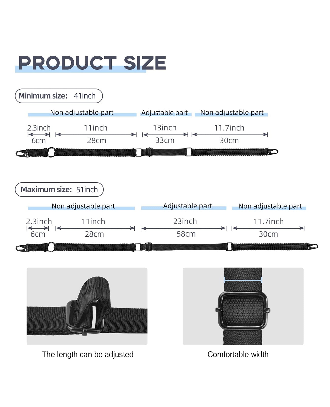 EZshoot Two Point Sling 550 Paracord Sling Adjustable Strap