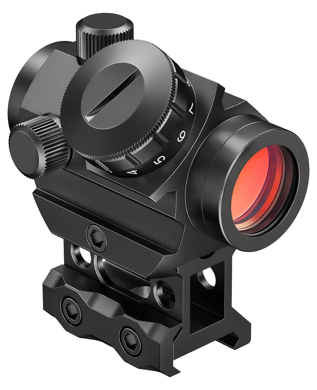 EZshoot 1x25mm 2MOA Red Dot Sight with 1 inch 20mm Riser Mount