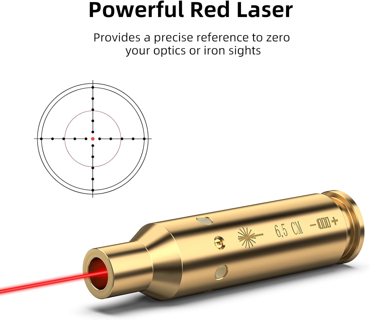 EZshoot 6.5 Laser Bore Sight Red Laser for 6.5CM/6.5Grendel