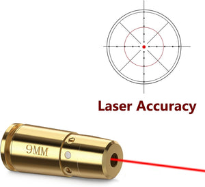 EZshoot 9mm Bore Sight Laser Red Laser Boresighter with Extra Batteries