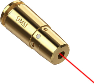 EZshoot 9mm Bore Sight Laser Red Laser Boresighter with Extra Batteries