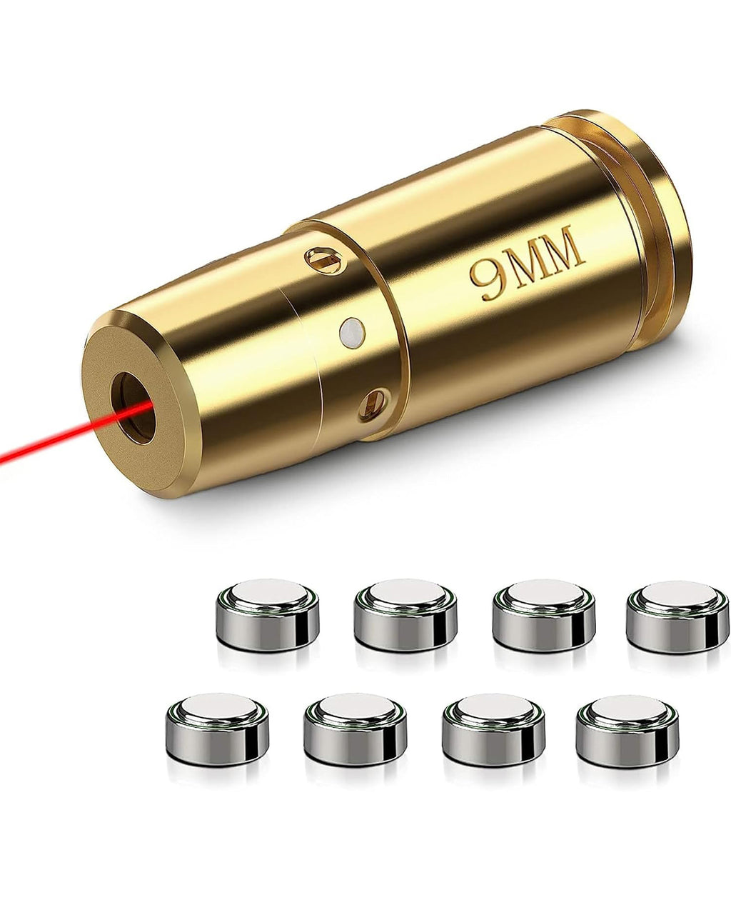 EZshoot 9mm Bore Sight Laser Red Laser Boresighter with Extra Batteries