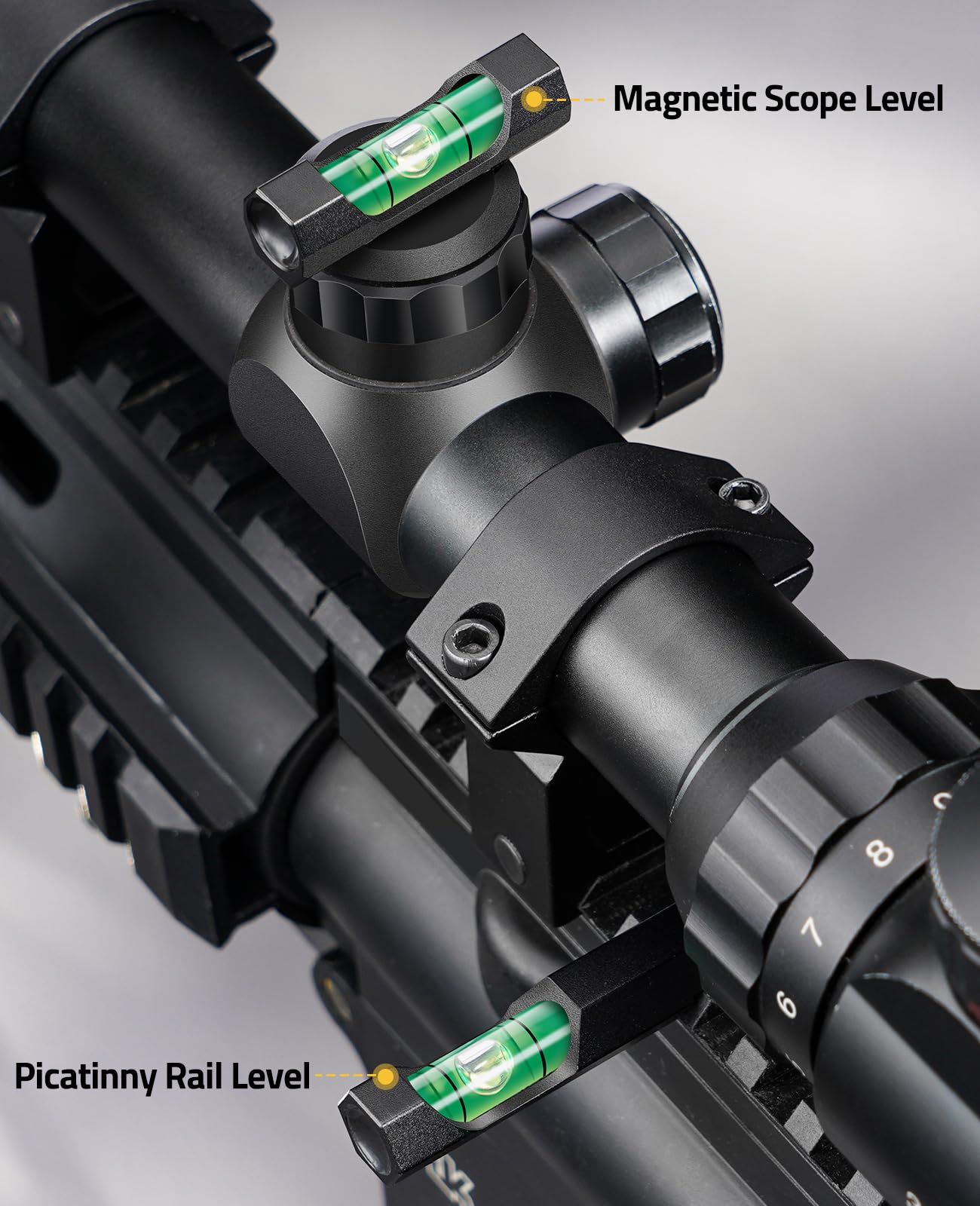Scope Leveling EZshoot Professional Scope Leveling Kit Magnetic Bubble Level