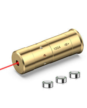 Red Laser Bore Sighter for 12GA Caliber Rifle with Batteries Long Battery Life