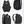 Black Molle backpack shown from multiple angles -EZshoot 40L Molle Rucksack Assault Pack for Men Women