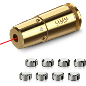 9mm Best Laser Bore Sight for Pistol with 8 Batteries