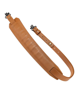 EZshoot Leather Gun Sling with Removable Shoulder Pads  