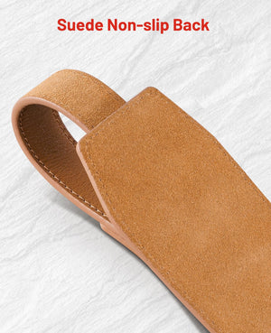 Suede Non-slip Back-EZshoot Leather Gun Sling with Removable Shoulder Pads  