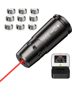 EZshoot Red Laser Bore Sight 243 308/223 5.56mm/9mm/12GA with Extra Batteries
