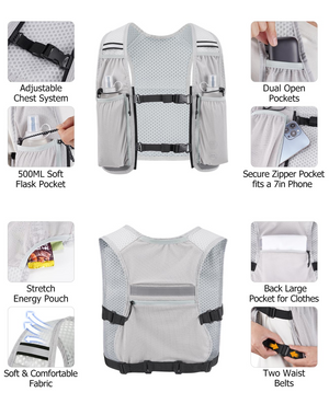 adjustable dual open chest system – EZshoot Running Vest
