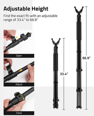 adjustable height find the exact fit with an adjustable – EZshoot Tripod Rest
