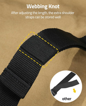 after adjusting the length, the extra shoulder – EZshoot Carry Sling
