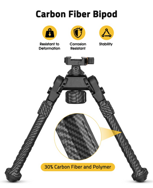 carbon fiber bipod resistant to – EZshoot Quick Release Carbon Fiber Picatinny Bipod