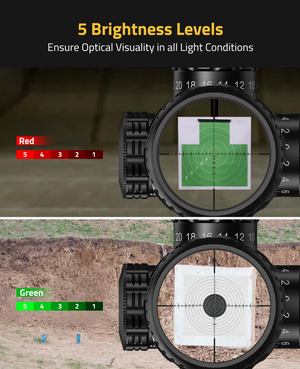 ensure optical visuality in all light conditions red green – EZshoot Rifle Scope