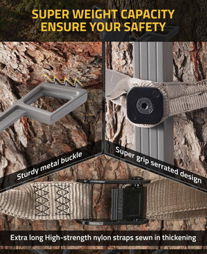 extra long high-strength nylon straps sewn in thickening – EZshoot help maintain platform