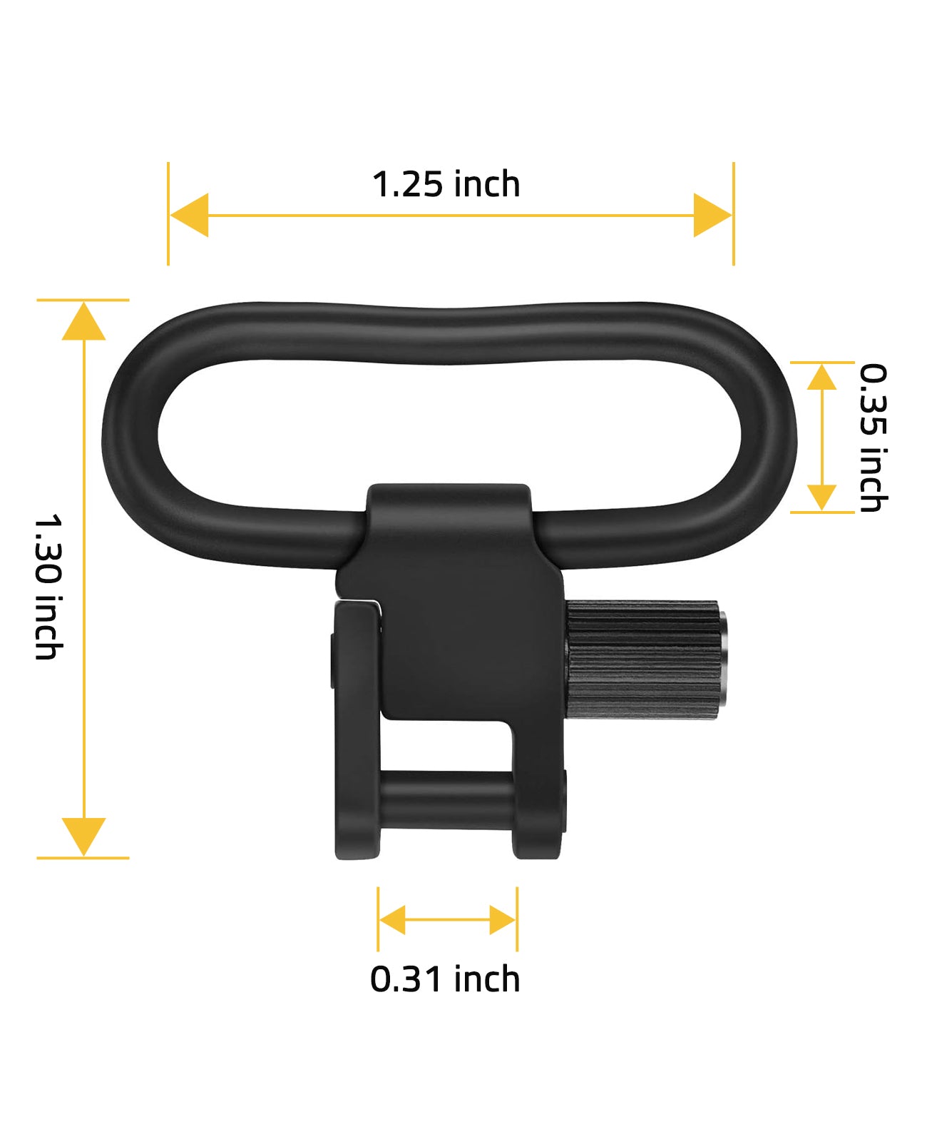 1.25 inches QD sling swivel size details
