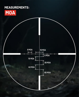 EZshoot 1-4x24 LPVO Rifle Scope, Second Focal Plane with Dual Illuminated BDC Reticle