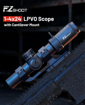EZshoot 1-4x24 LPVO Rifle Scope, Second Focal Plane with Dual Illuminated BDC Reticle