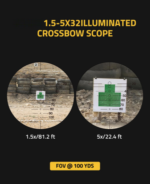 EZshoot 1.5-5x32 Illuminated Crossbow Scope (flat dark earth)
