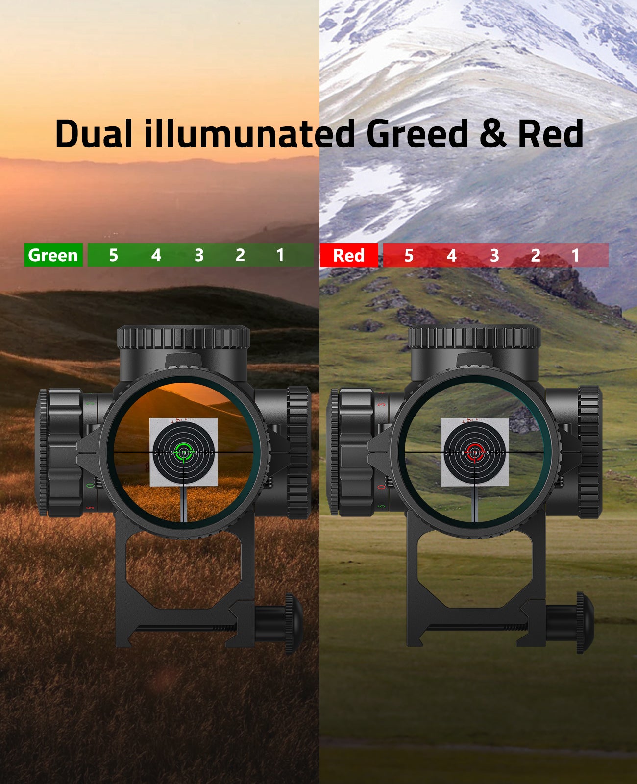 Dual Illuminated Green and Red