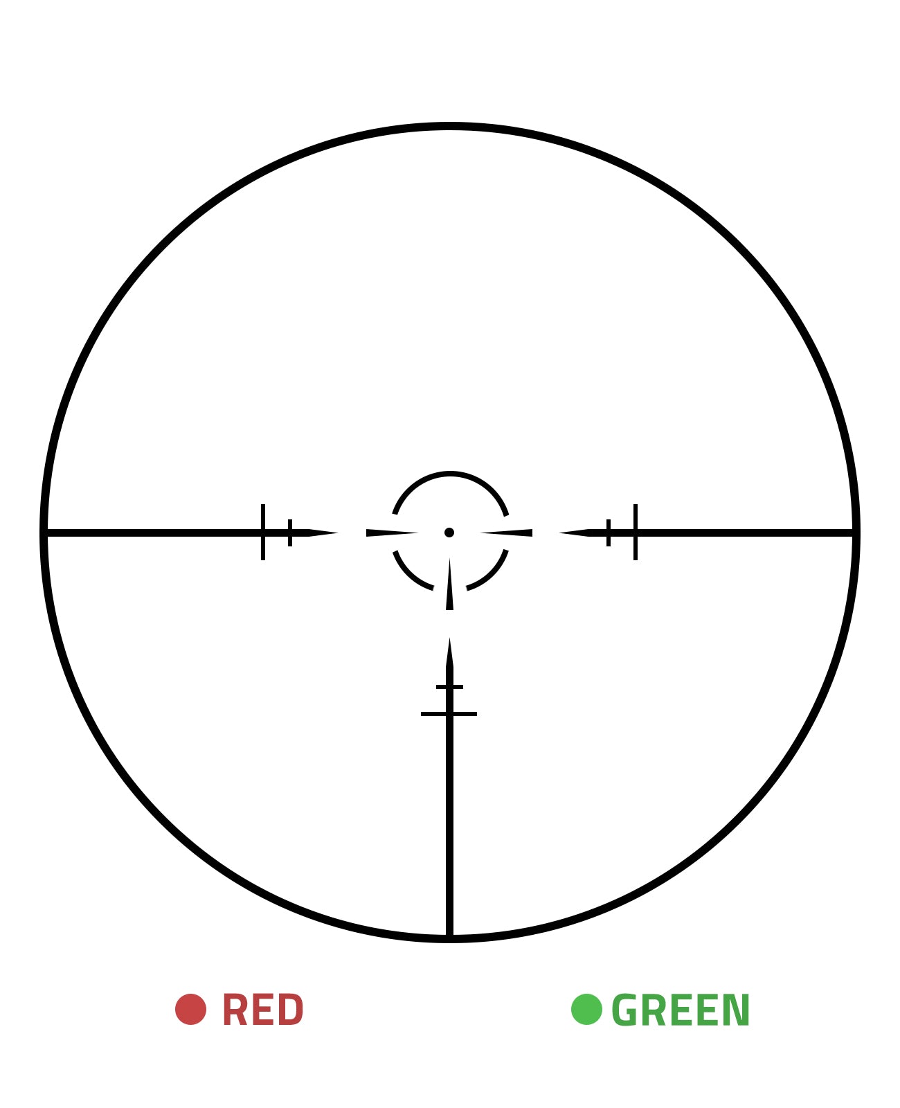 Red and Green Illuminated Rifle Scope
