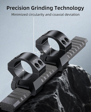 EZshoot 1 Inch Scope Rings, Compatible with Picatinny Rails and More, 2 Pieces
