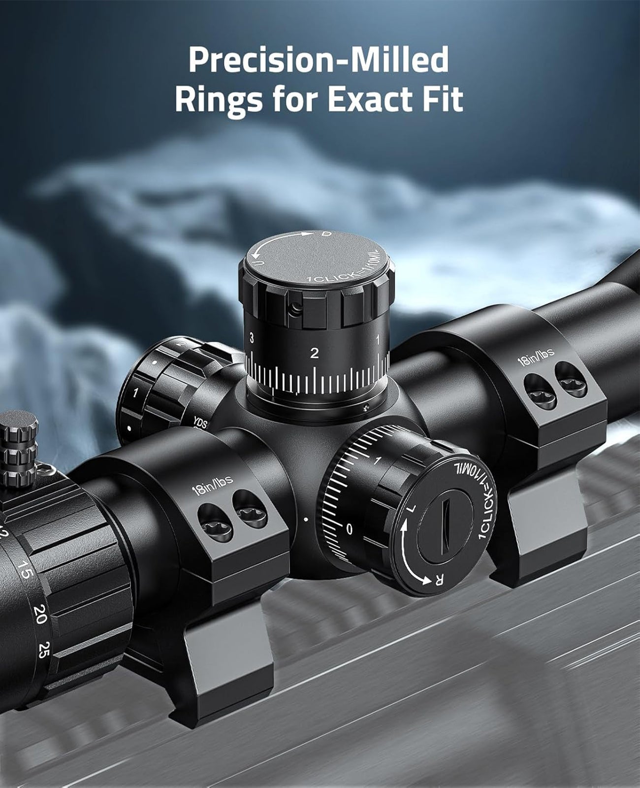 EZshoot 1 Inch Scope Rings, Compatible with Picatinny Rails and More, 2 Pieces