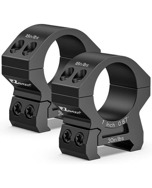 EZshoot 1 Inch Scope Rings, Compatible with Picatinny Rails and More, 2 Pieces