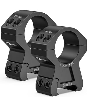 EZshoot 1 Inch Scope Rings, Compatible with Picatinny Rails and More, 2 Pieces