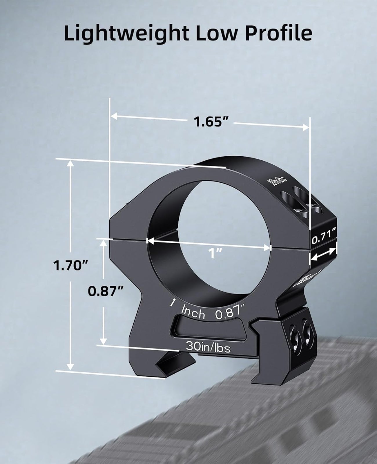 EZshoot 1 Inch Scope Rings, Compatible with Picatinny Rails and More, 2 Pieces