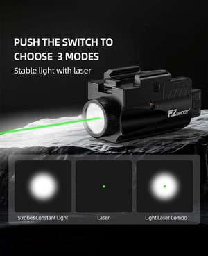 EZshoot 1000 Lumens Pistol Light Laser Combo, Rechargeable Gun Light w