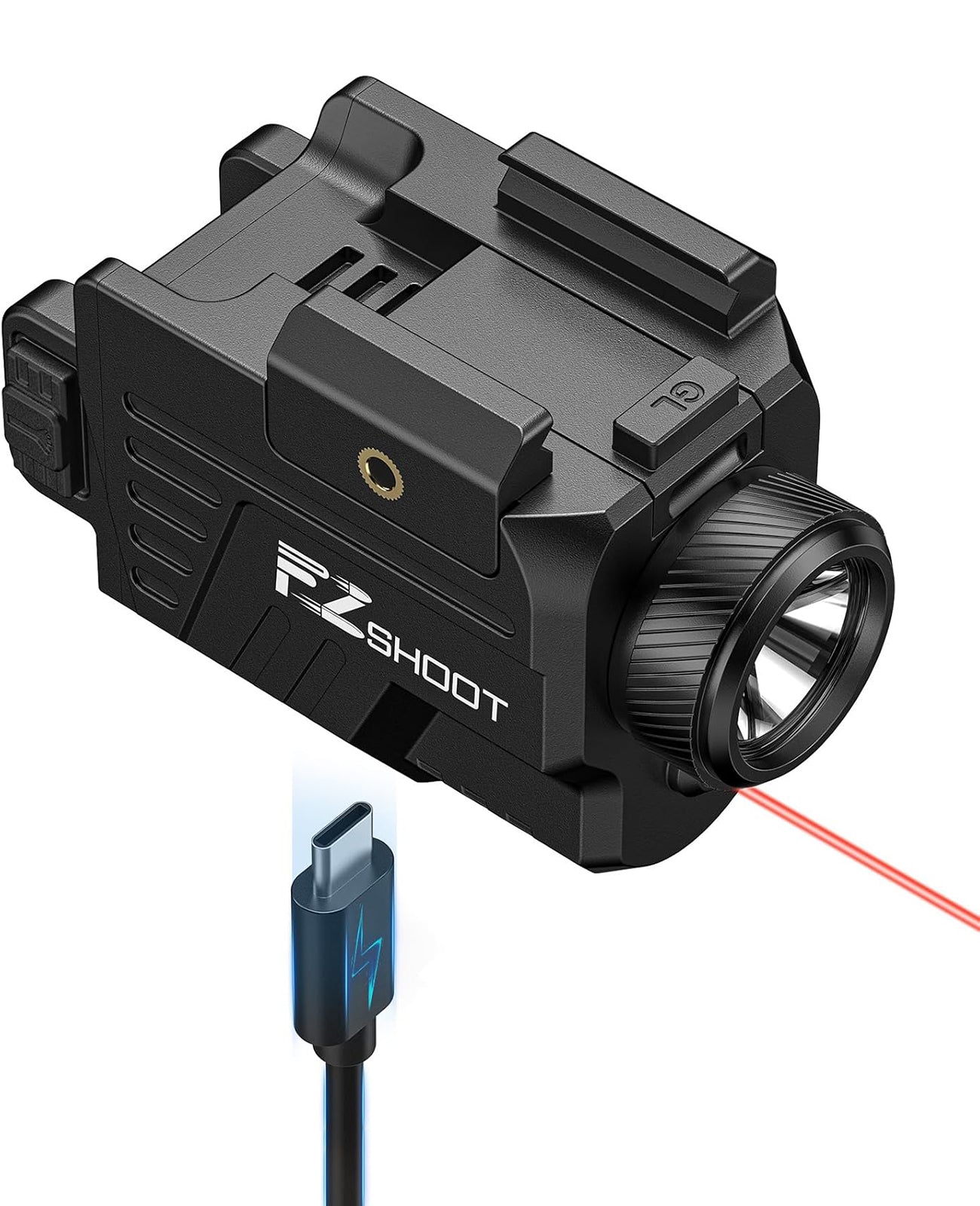 LASERUSH 5S UL1　DEMO EZshoot 1000 Lumens Rechargeable Pistol Laser Light Combo with Slide R