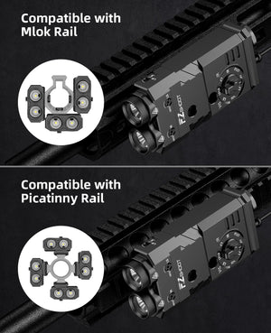 EZshoot Best Rifle Flashlight Laser Combo is Compatible for Mlok Rail and Picatinny Rail