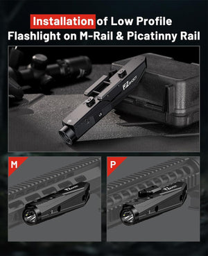 EZshoot 1600 Lumens Rifle Flashlight, Rechargeable Light Laser Combo