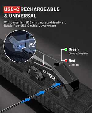 EZshoot 1600 Lumens Rifle Flashlight, Rechargeable Light Laser Combo