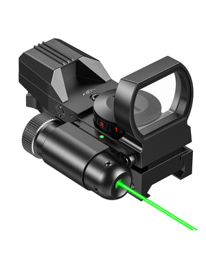 EZshoot 1x22x33 Red Dot Sight with Green Laser and Pressure Pad Switch