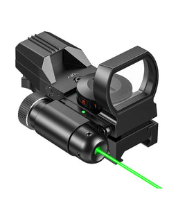 EZshoot 1x22x33 Red Dot Sight with Green Laser and Pressure Pad Switch